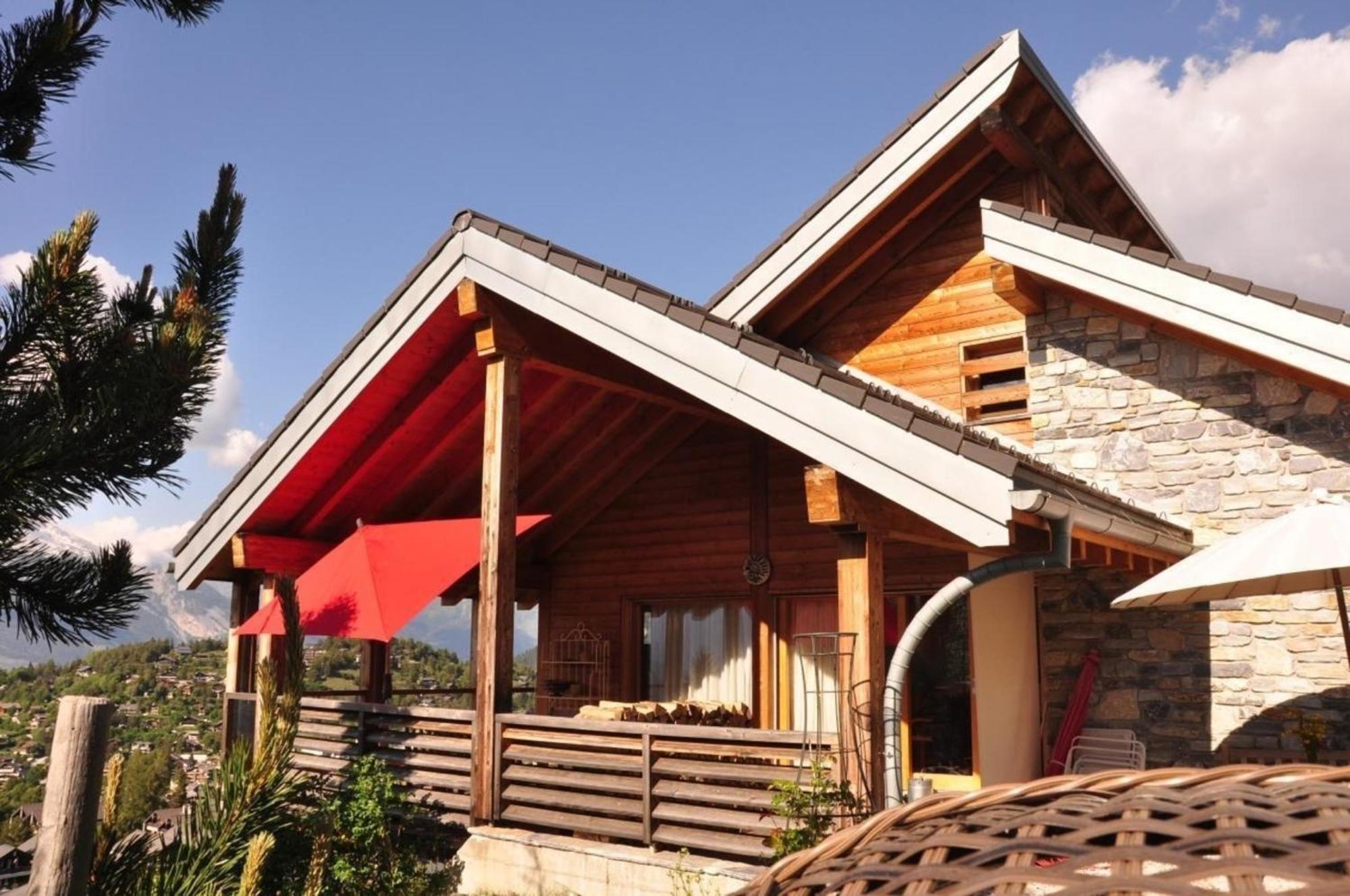 Modernes Chalet - Blue Merle Villa Vercorin Exterior foto