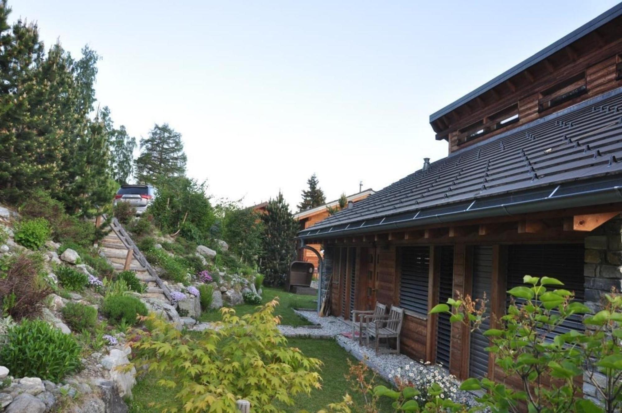 Modernes Chalet - Blue Merle Villa Vercorin Exterior foto